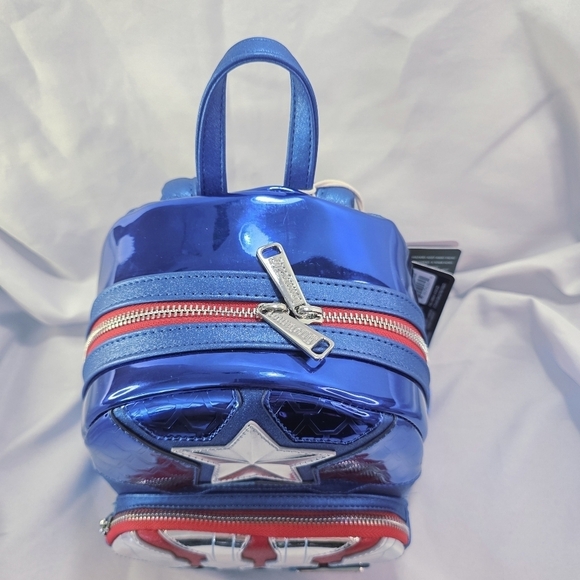 Loungefly Marvel Comics Captain America Costume Shine Backpack Bag New main image 12